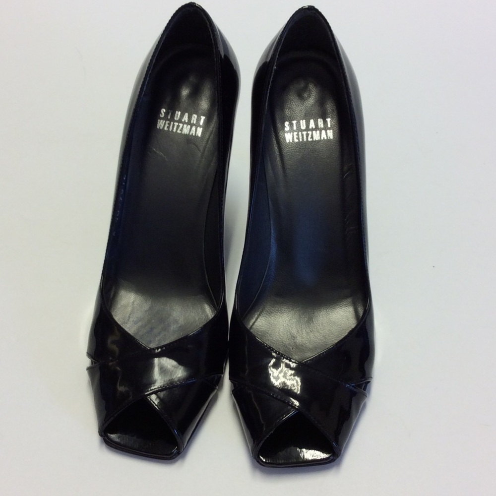 STUART WEITZMAN Black Patent Leather Pumps Size 6 - Picture 5 of 7